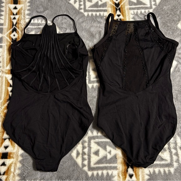Bloch Black Dancewear - set of two size medium ballet leotards - Picture 2 of 3